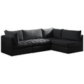 Black Velvet Modular Sectional T728461