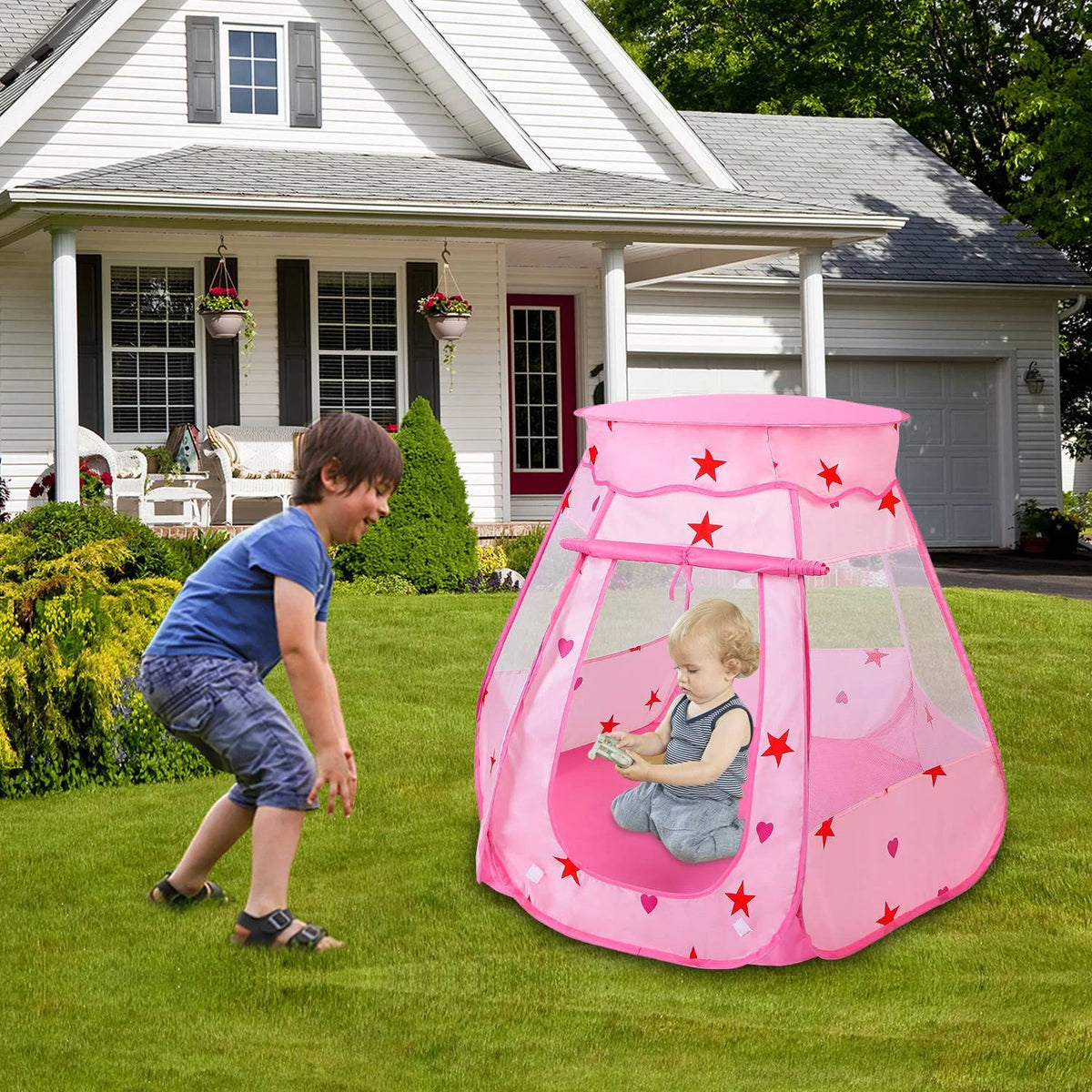 Pink Kids Pop Up Play Tent V578705
