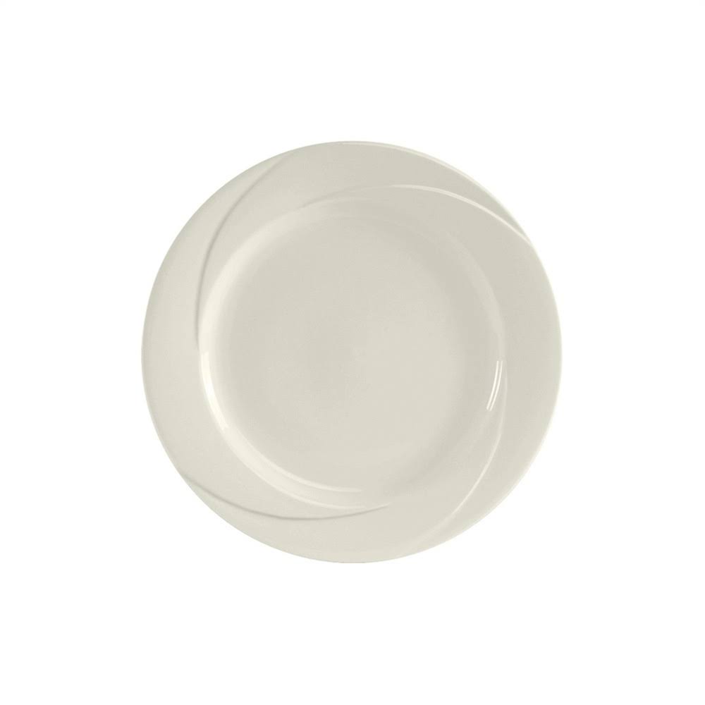 Pearl White 8 1/8 inch Round Embossed Plate, Case of 24 Z9939