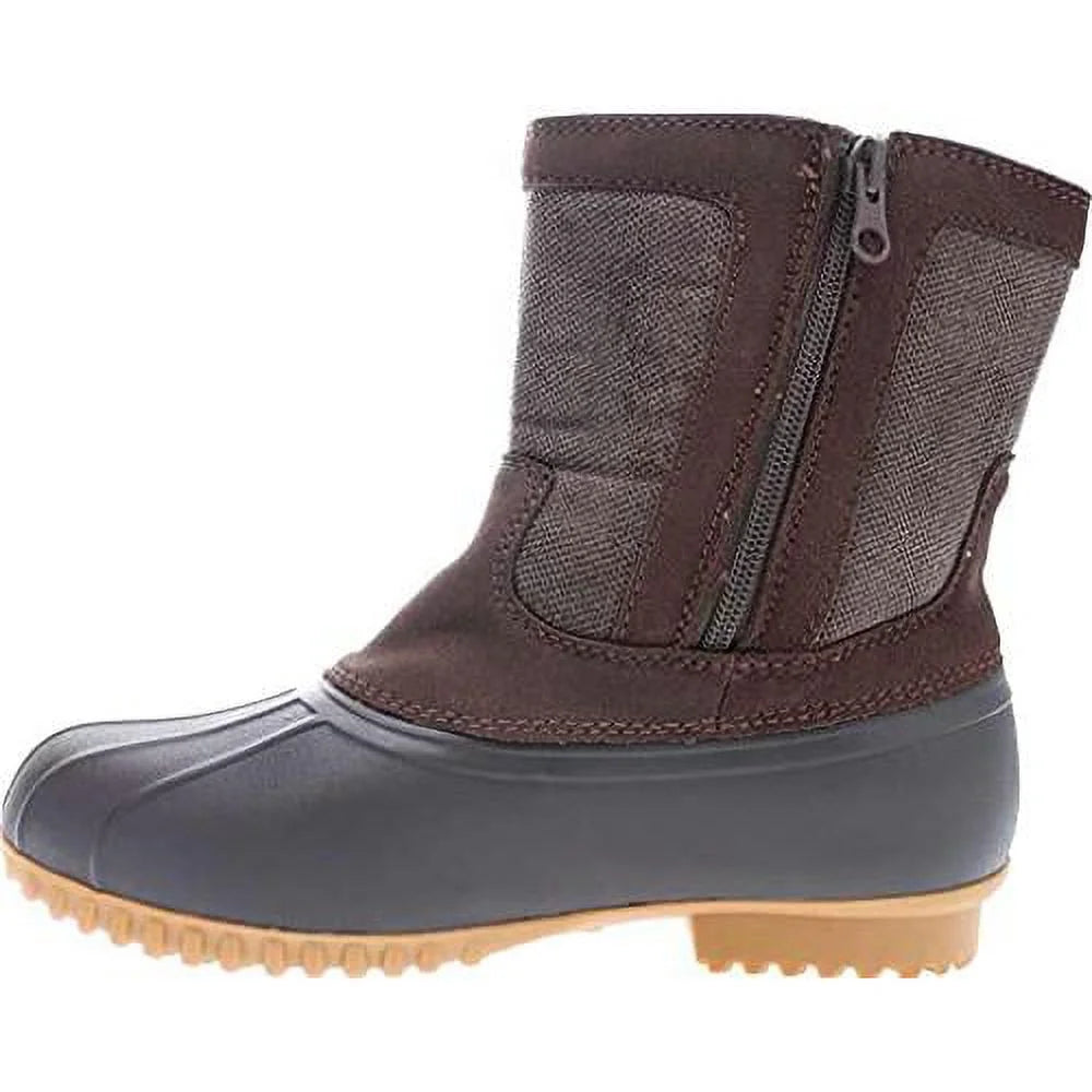 Brown Side-Zip Snow Boot J652