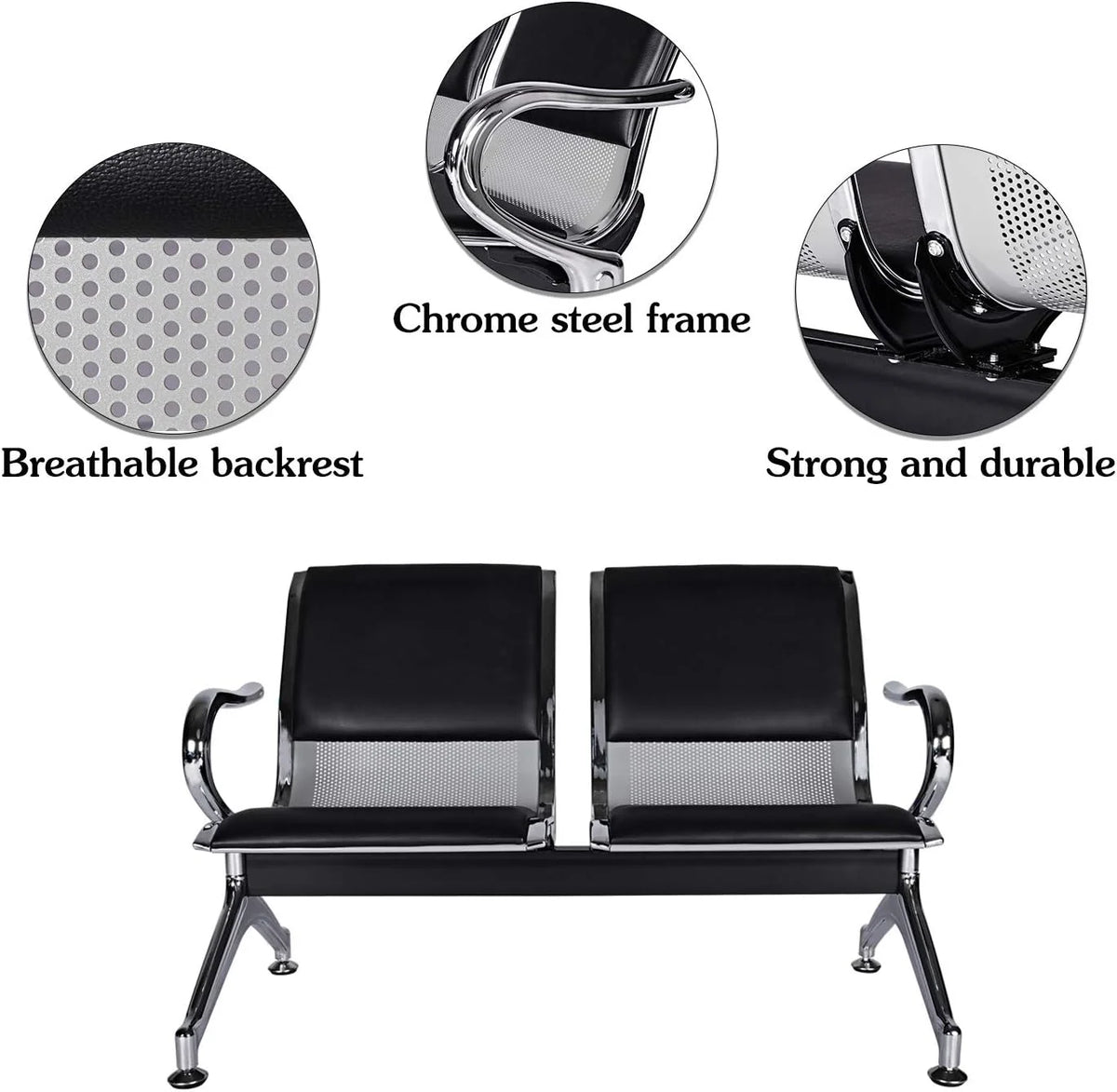 Heavy Duty PU Leather Guest Chairs Q560610