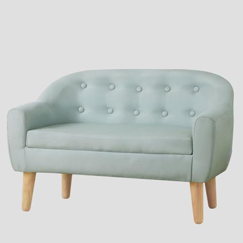 Blue Double Seat Children Reclining Couch Sofa K675