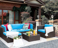 6 Pieces Patio Furniture Set with Cushion and Table M169562