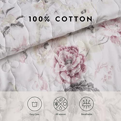 King Reversible Cotton Quilt Set with Shams J25942