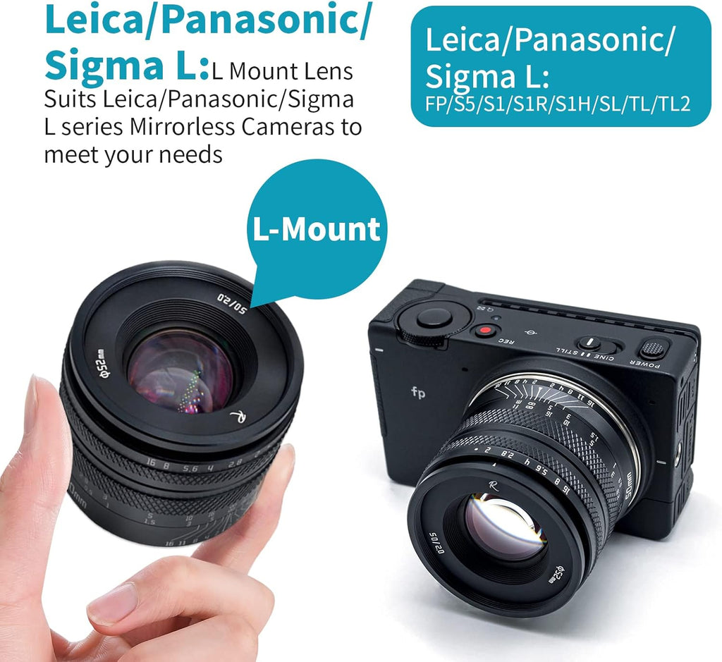 50mm F1.4 Full Frame Manual Tilt Lens for L-Mount Mirrorless Camera P581692