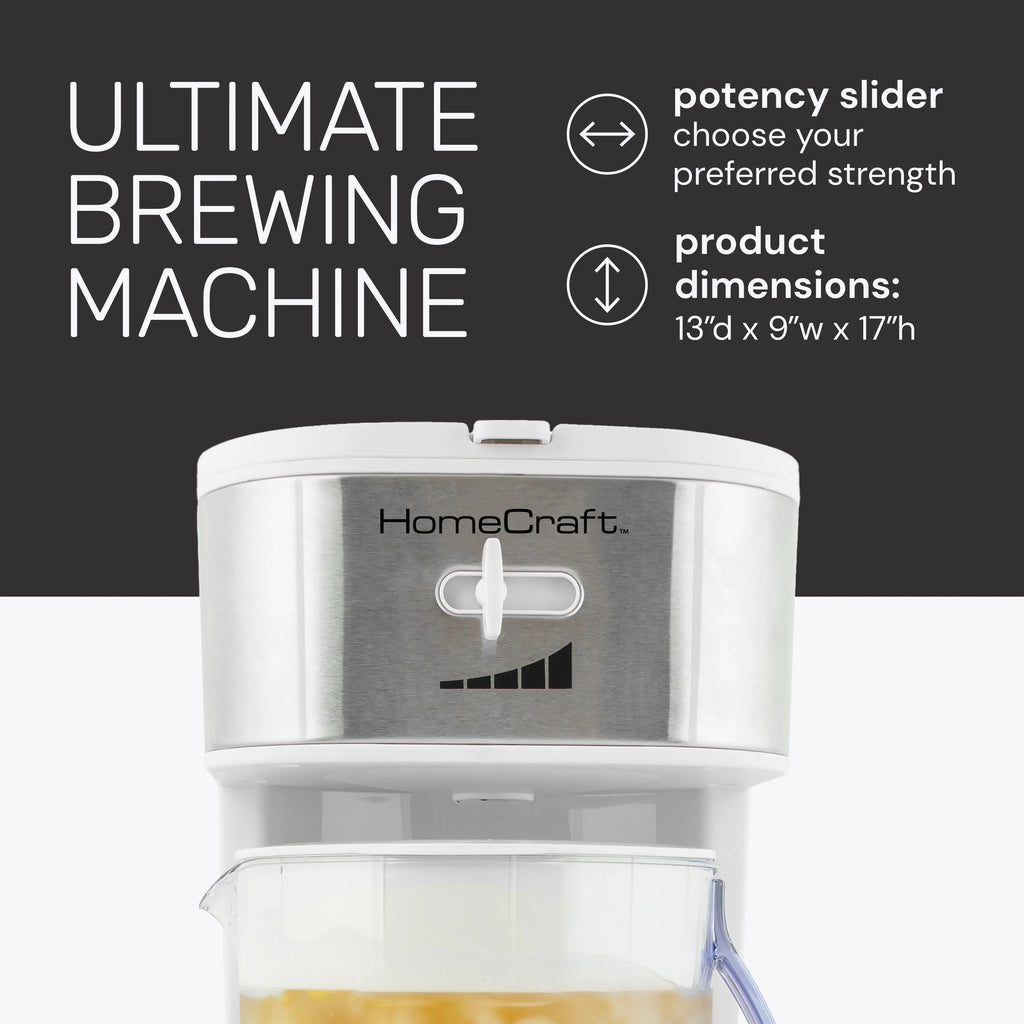 White 3-Quart Iced Tea and Iced Coffee Brewing System B527