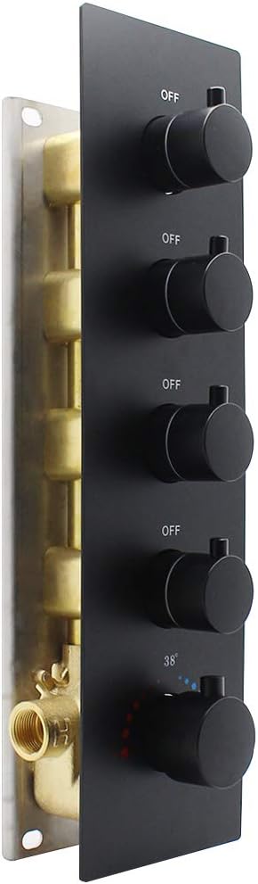 Chrome 3-way Brass Thermostatic Shower Valve E87142