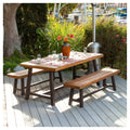 3-Piece Rustic Wood Patio Dining Set N904