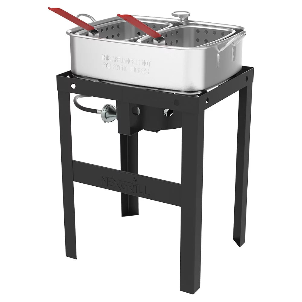 18 Qt. Aluminum Fish Fryer with Double Basket V9799