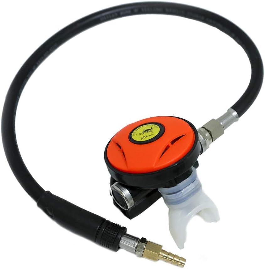 145PSI Scuba Second Stage Regulator & PVC Air Hose & Diving Mask D3418