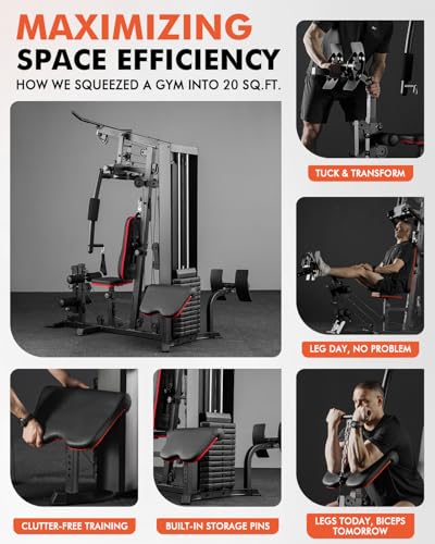 Home Gym with 150LBS Weight Stack H558