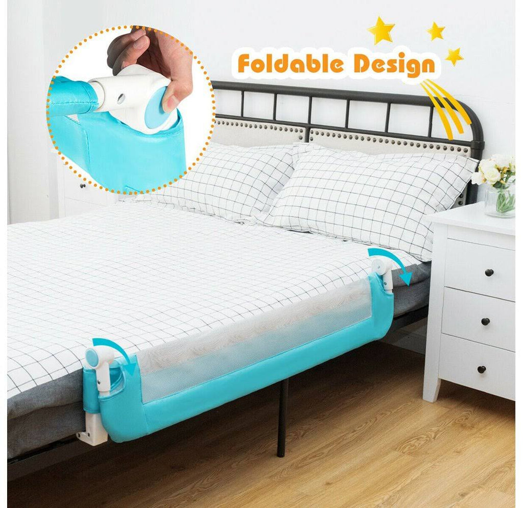 Blue Breathable Baby Swing Bed Rail Guard W55554