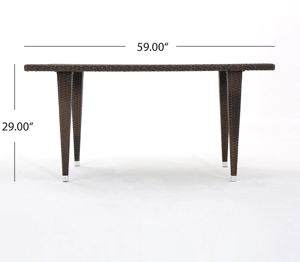 Outdoor Rectangular Wicker Dining Table D803648