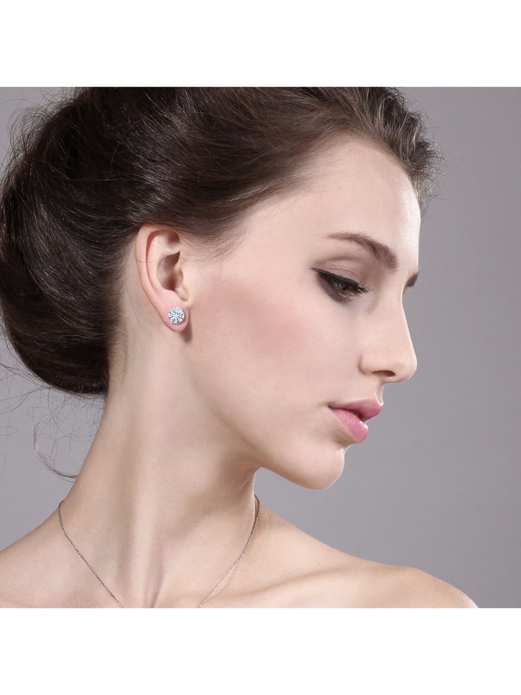 14K White Gold White Moissanite Stud Earrings (2.00 Cttw, Round 6.5MM) H872780