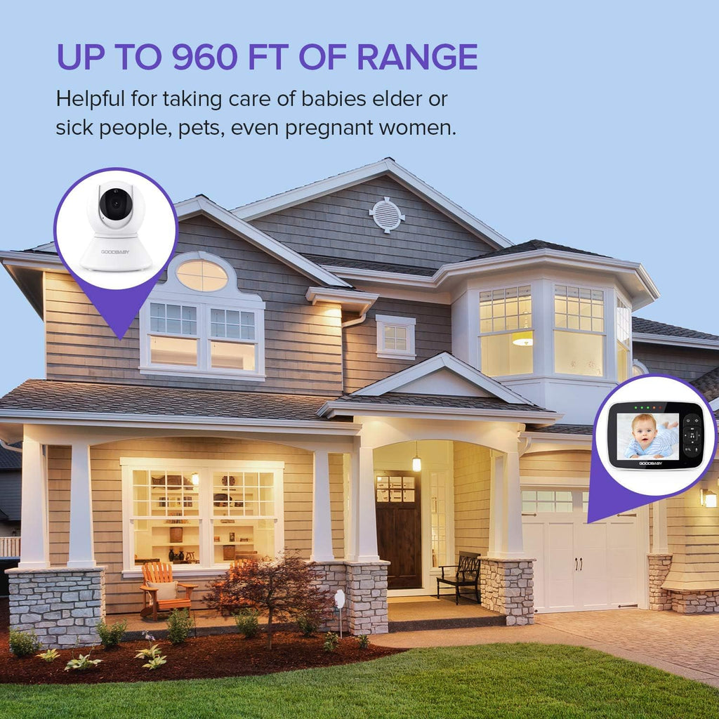 Baby Monitor with Remote Pan-Tilt-Zoom Camera, 3.5” Screen, Night Vision, Talk Back L3112