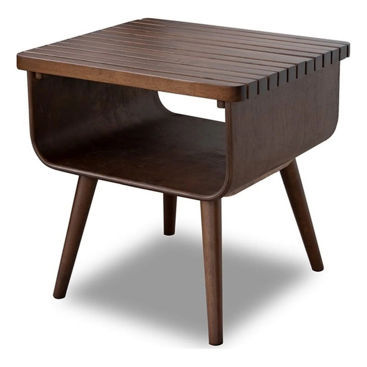 Mid-Century Solid Wood Rectangular End Table A79128