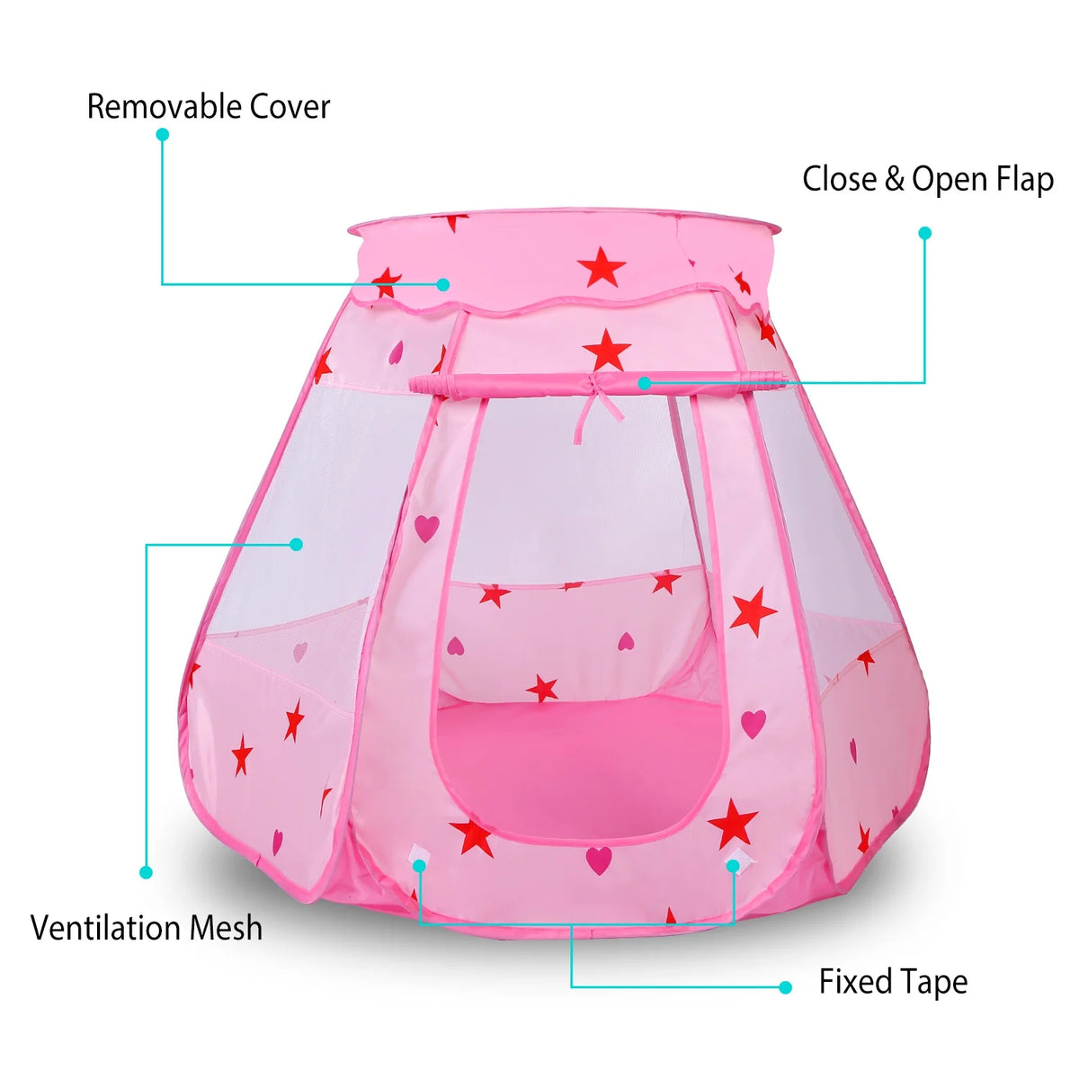 Pink Kids Pop Up Play Tent V578705