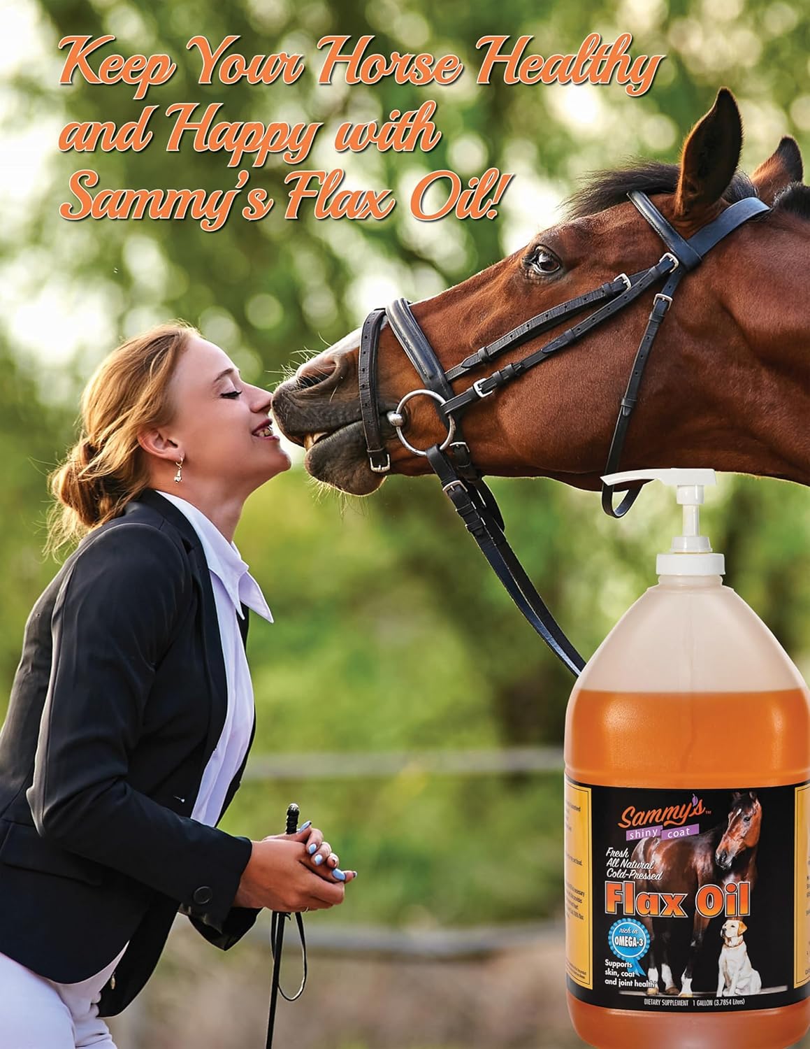 Pure Flaxseed Oil for Horses, 1 Gallon Q1772