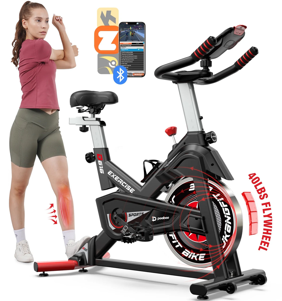 Indoor Cycling Bike with Silent Magnetic Resistance X5851