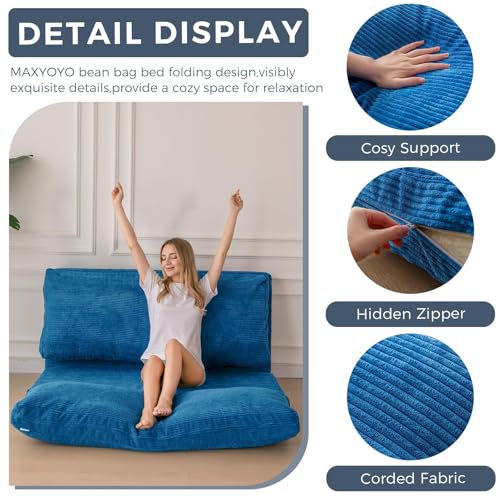 Folding Sofa Bed Floor Mattress Dark Grey 30x95 Inch W761455