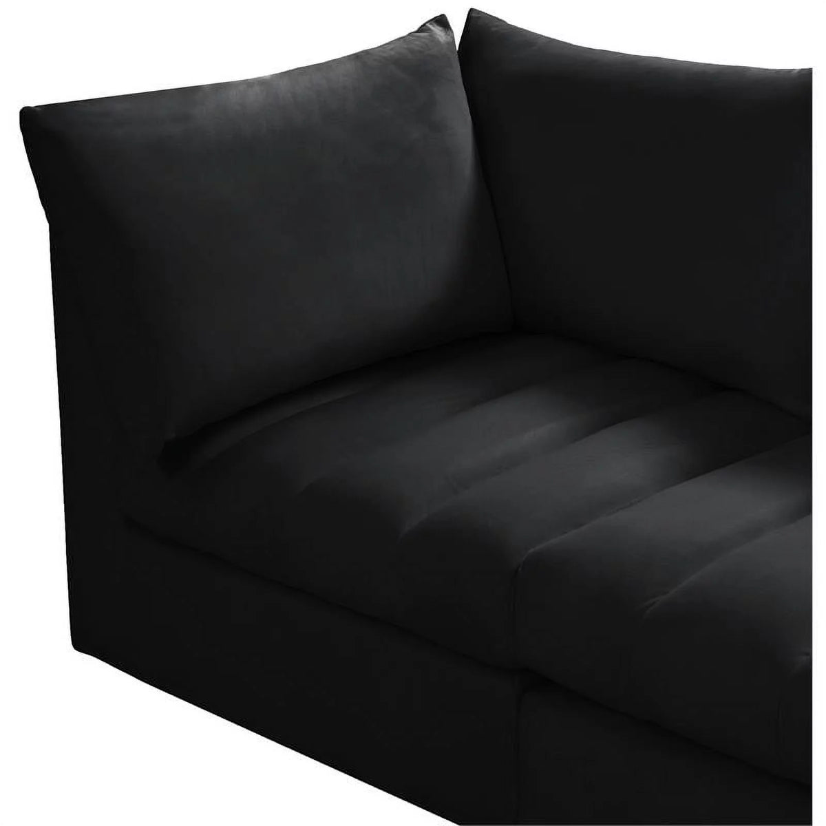 Black Velvet Modular Sectional T728461