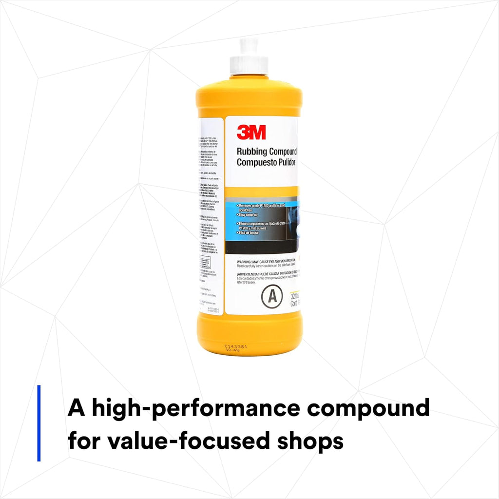 3M Rubbing Compound, Liquid Formula, 1 qt (32 fl oz/946 mL) P524004