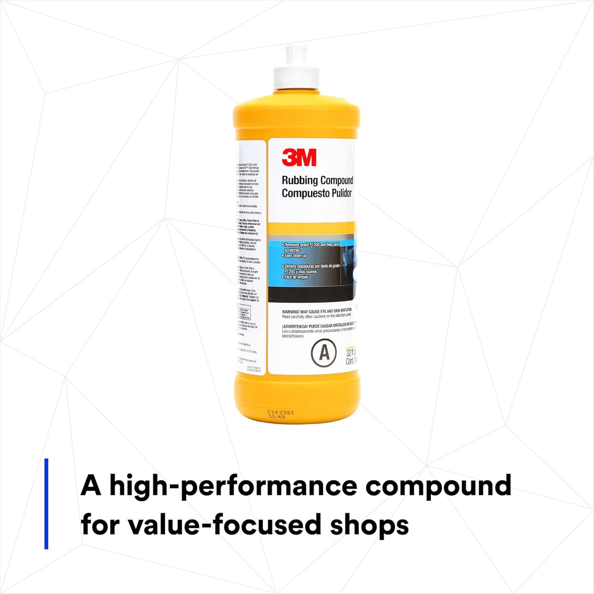 3M Rubbing Compound, Liquid Formula, 1 qt (32 fl oz/946 mL) P524004