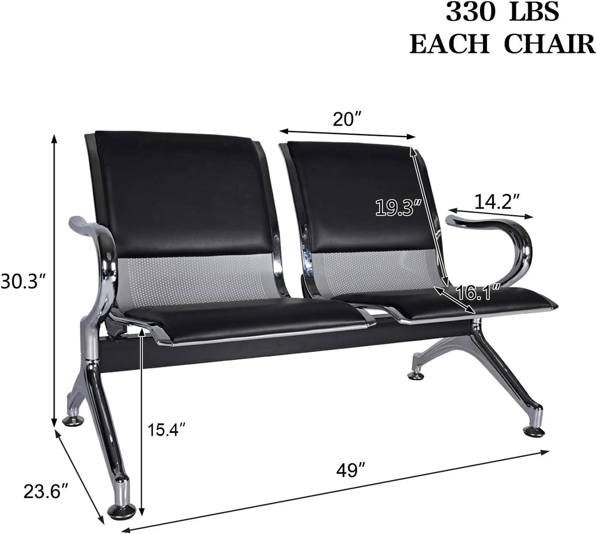 Heavy Duty PU Leather Guest Chairs Q560610
