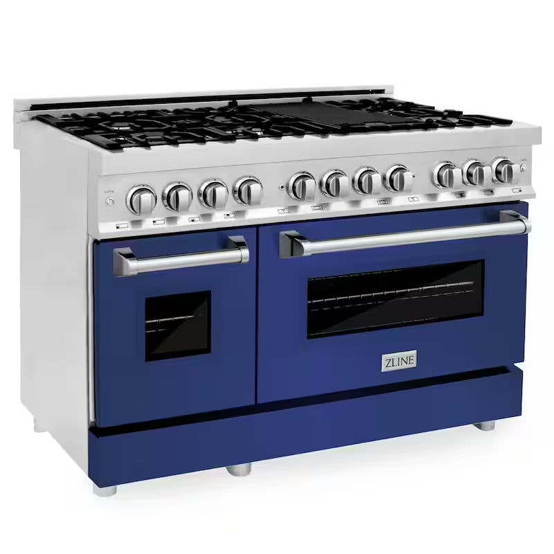 7 Burner Double Oven Dual Fuel Range in Stainless Steel R647
