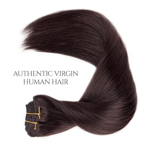 18 Inch 120g 8pcs Dark Brown Clip In Real Human Hair Extensions M719547