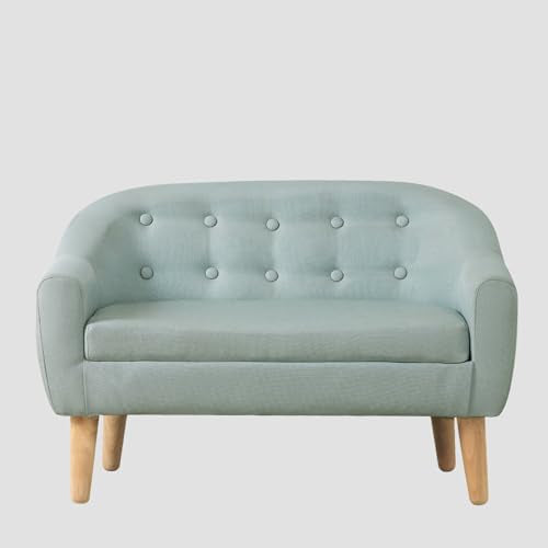 Blue Double Seat Children Reclining Couch Sofa K675