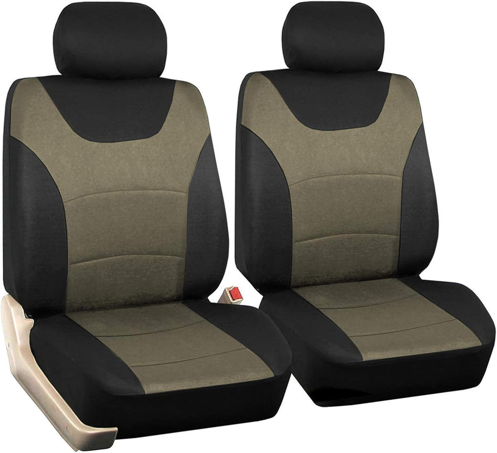 Black Universal Fit Cloth Bucket Seat Covers R240907