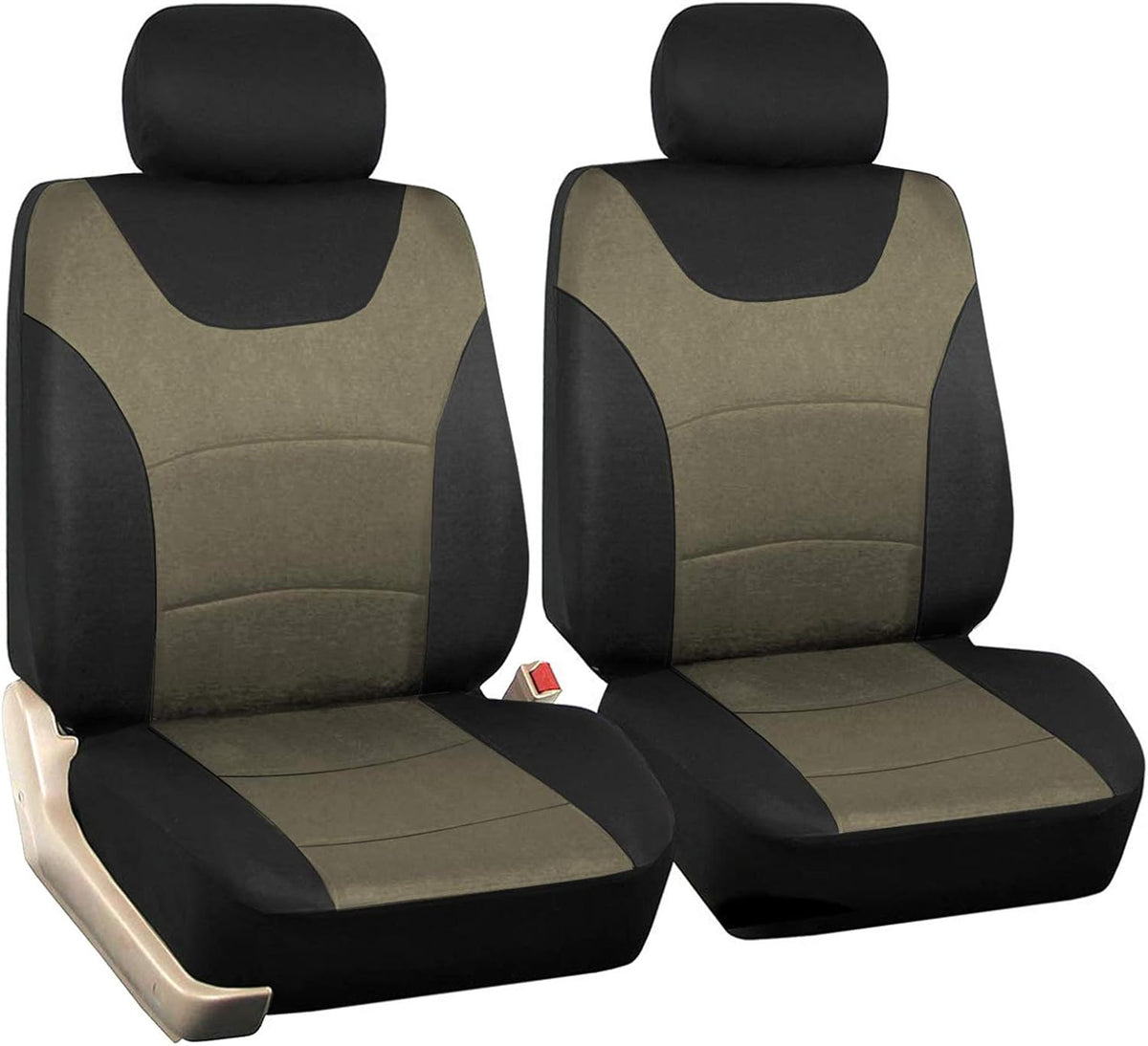 Black Universal Fit Cloth Bucket Seat Covers R240907