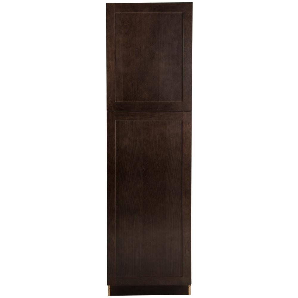 Assembled Pantry Cabinet with Adjustable Shelves in Dusk E491741