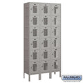 Vented Metal Locker - Six Tier - Gray L63224