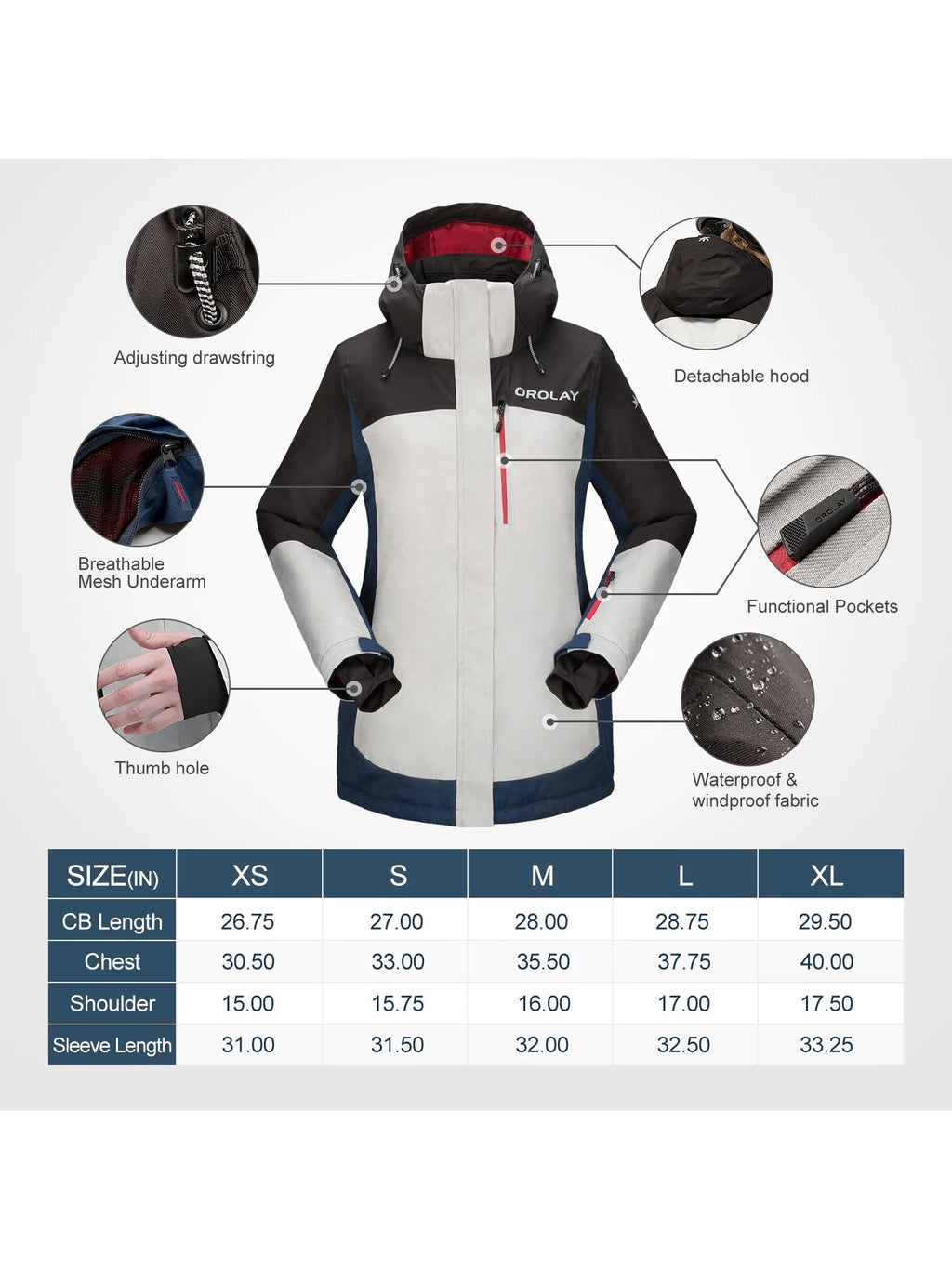 Waterproof Winter Ski Jacket M824