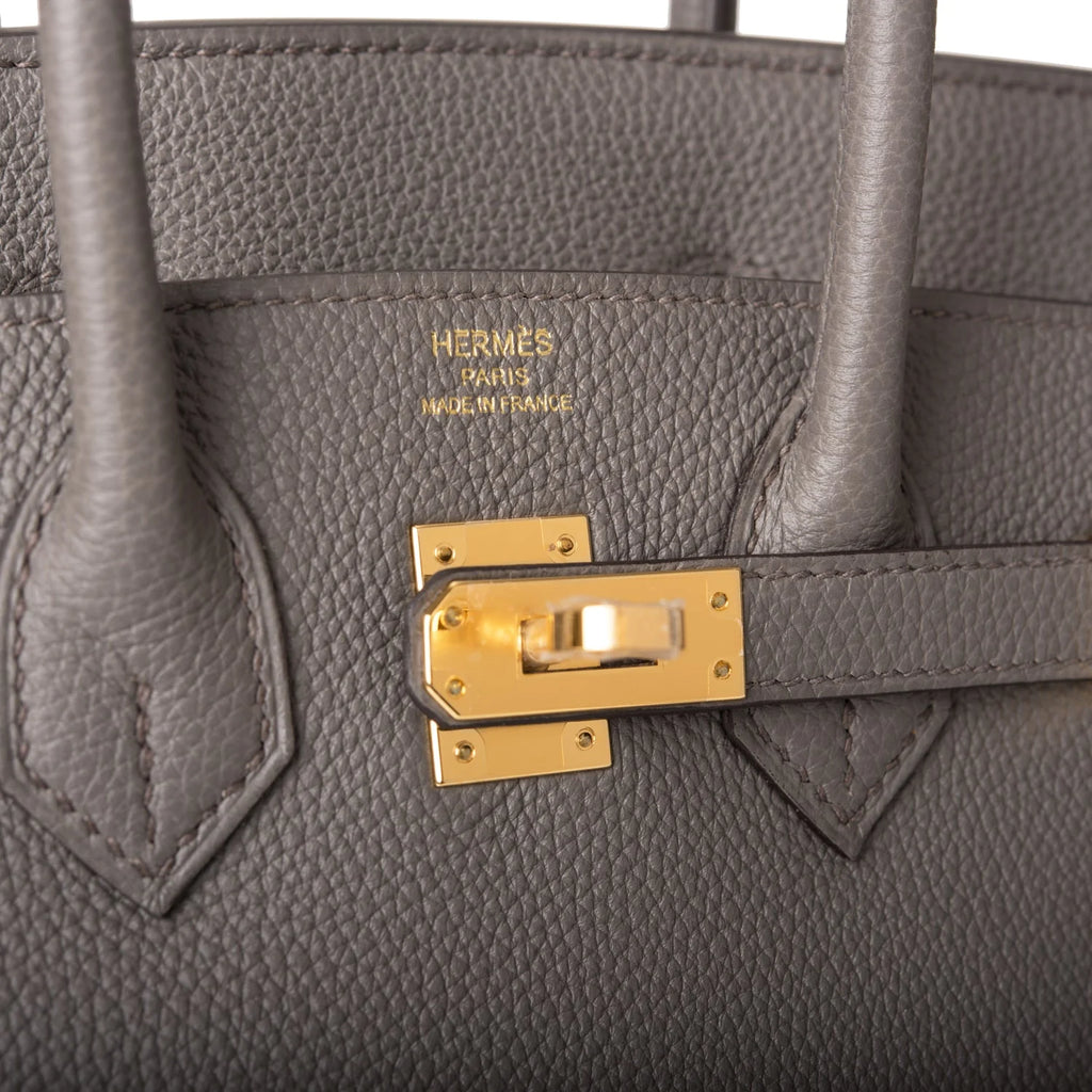 Birkin 25 Etain Togo Gold Hardware B3368