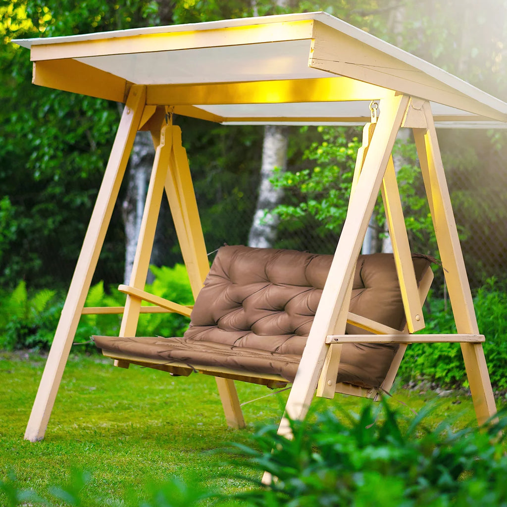 Waterproof Sun-Resistant Outdoor Bench Cushion with 8 Nonslip Ties G38882
