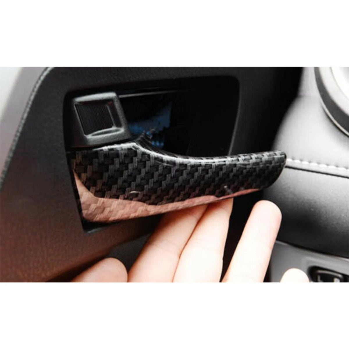 4pcs Carbon Fiber Style Car Inner Door Handle Cover Trim Protector S4280