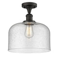 Oil Rubbed Bronze Bell Semi-Flush Mount Light L697