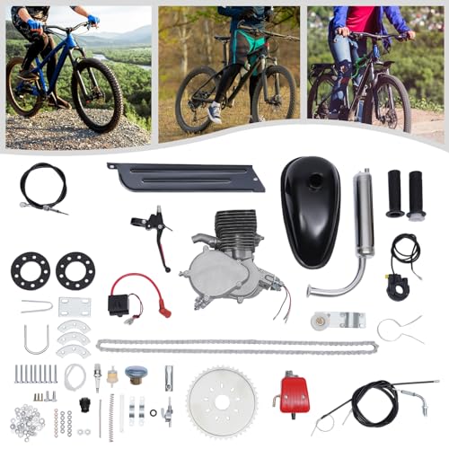 100CC 2-Stroke Gas Motorized Bicycle Engine Kit Black Z7593