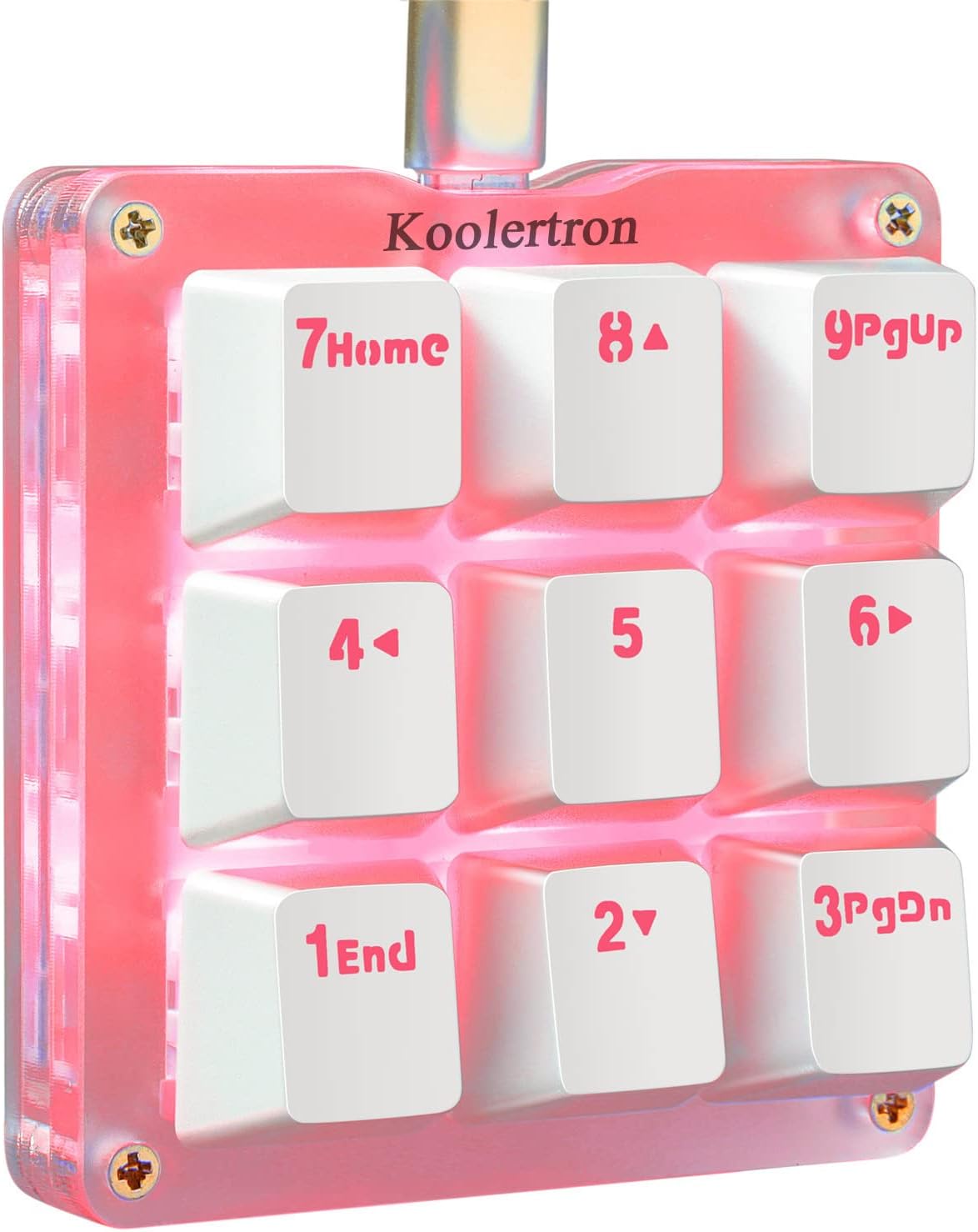 One Handed Mechanical Keyboard with RGB LED Backlit 9 Programmable Keys Blue Switches G111