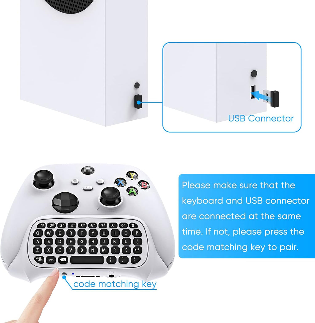 Mini Game Chatpad Keypad with Audio/3.5mm Headset Jack & 2.4Ghz Receiver N168939
