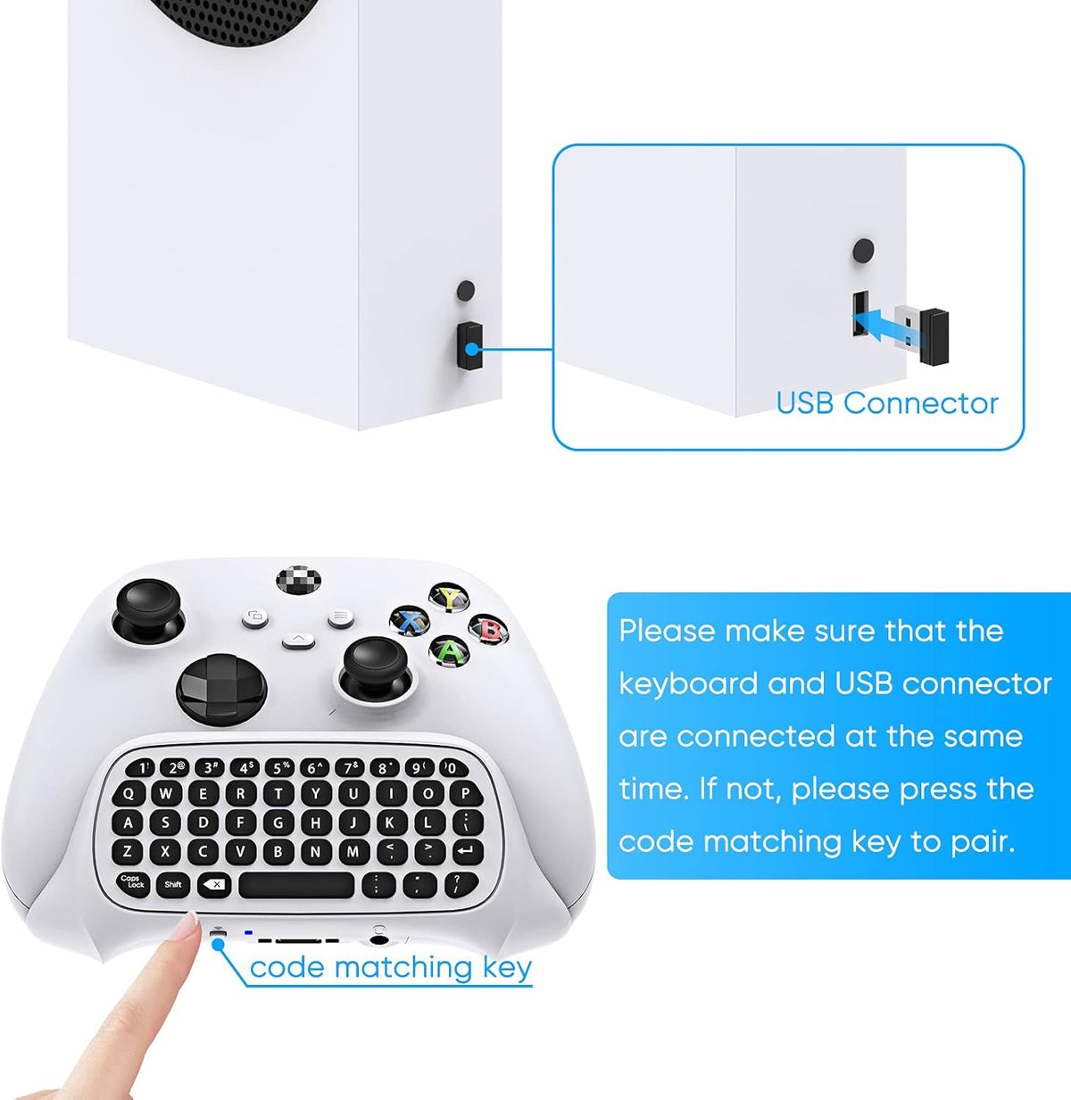 Mini Game Chatpad Keypad with Audio/3.5mm Headset Jack & 2.4Ghz Receiver N168939
