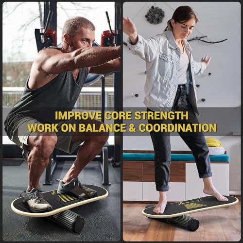 7 Modes Balance Board with Adjustable Stoppers and Roller C2444