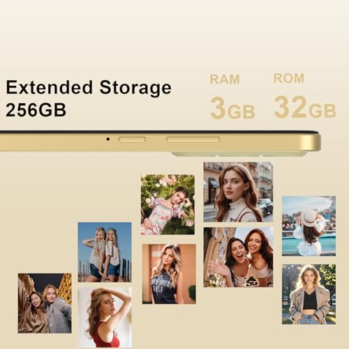 Gold 6.6 Inch 32GB Android Phone V6846