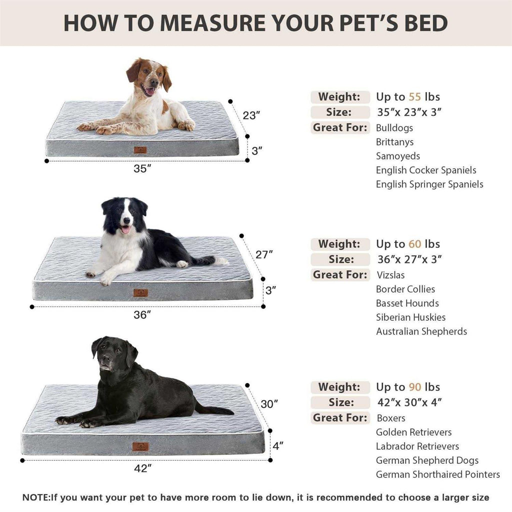 Orthopedic Waterproof Dog Bed with Removable Washable Cover J4145