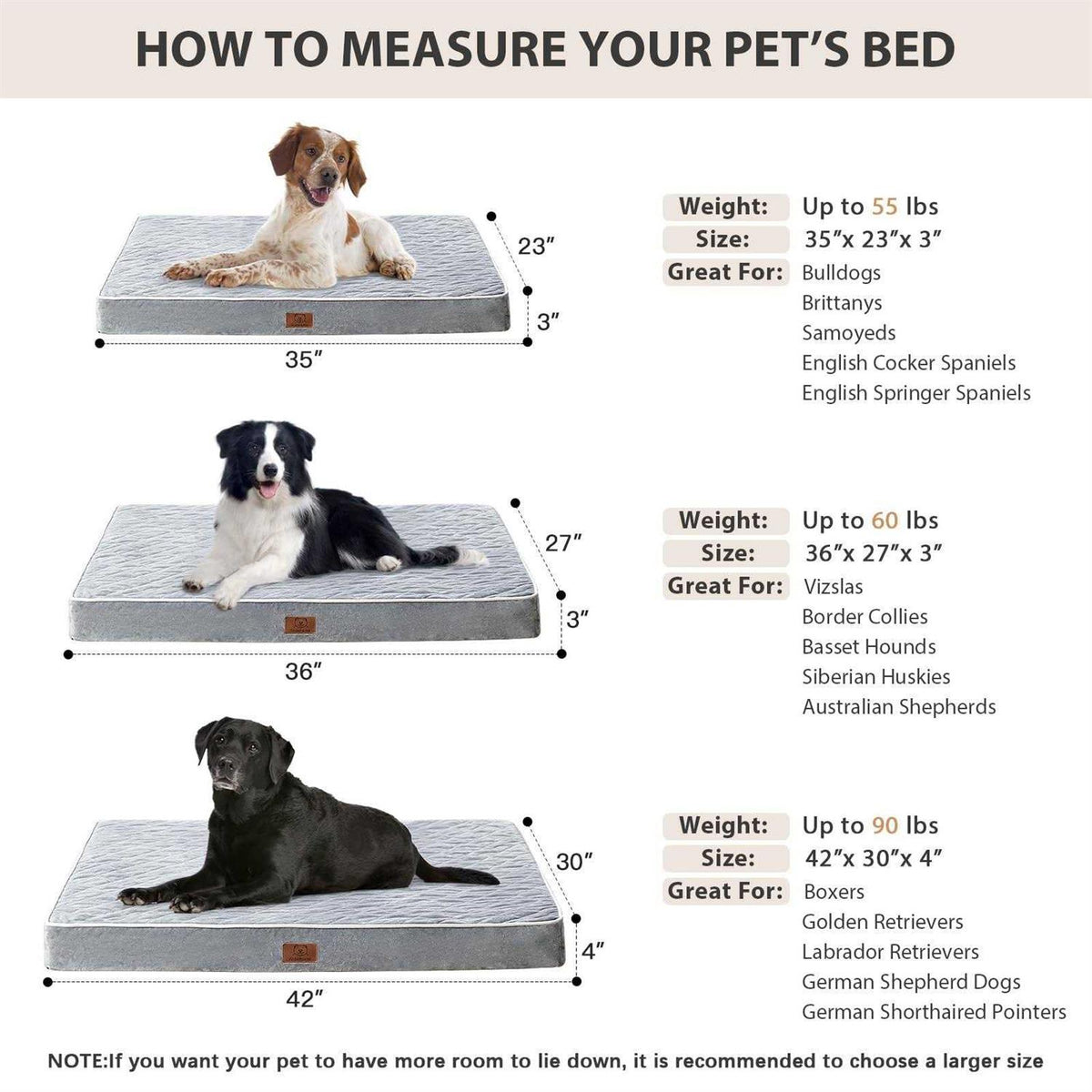 Orthopedic Waterproof Dog Bed with Removable Washable Cover J4145