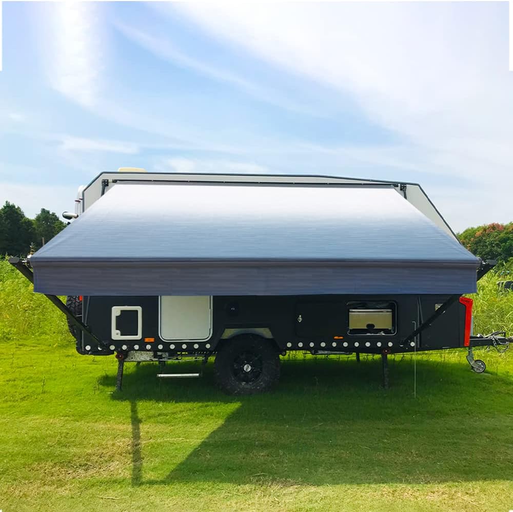 Blue 16oz Vinyl RV Awning Fabric Replacement 14 Feet P997