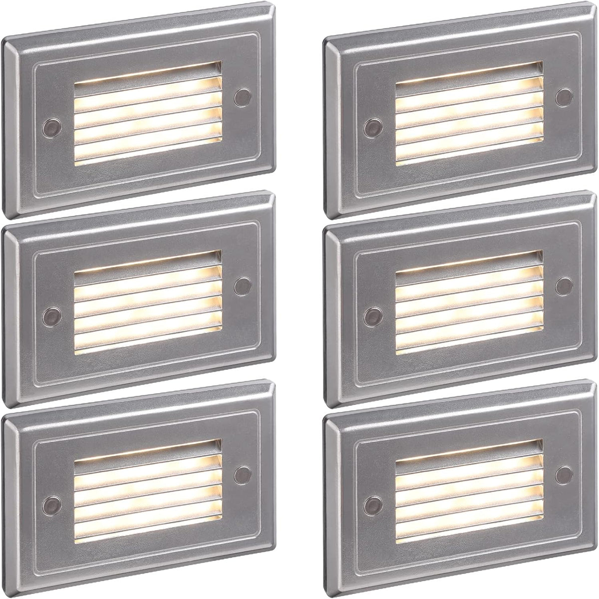 12V Low Voltage LED Outdoor Step Lights, 3W, Pack of 6 E75317